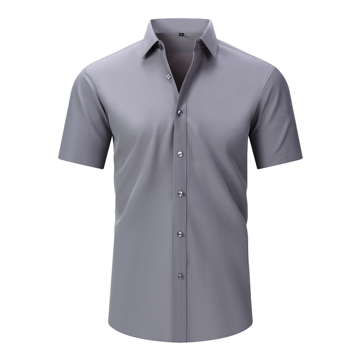 Cross-Border Lightweight Stretchy Plus-Size Men's Shirts, Wrinkle-Resistant Long-Sleeve Shirts, Amazon Cardigan Long-Sleeve Shirts for Men