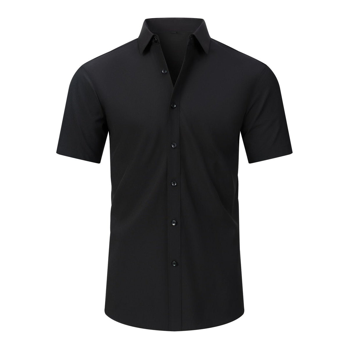 Cross-Border Lightweight Stretchy Plus-Size Men's Shirts, Wrinkle-Resistant Long-Sleeve Shirts, Amazon Cardigan Long-Sleeve Shirts for Men