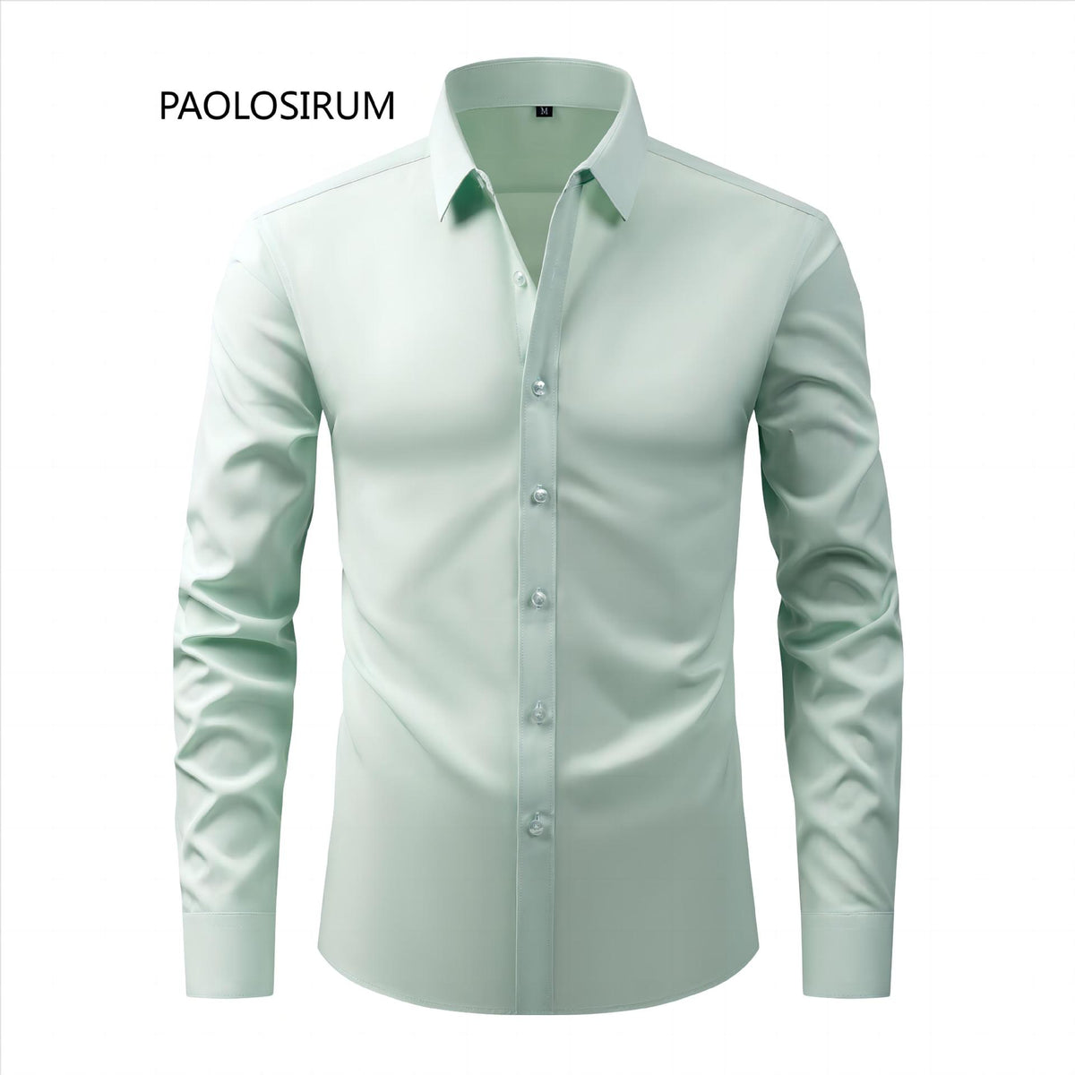 Cross-Border Lightweight Stretchy Plus-Size Men's Shirts, Wrinkle-Resistant Long-Sleeve Shirts, Amazon Cardigan Long-Sleeve Shirts for Men